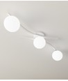 Opus 3 Vit/Opal taklampa - Ø15 cm, E14, 230V, utan ljuskälla