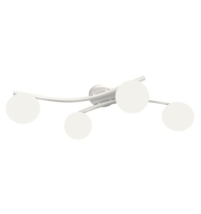 Opus 4 Vit/Opal taklampa - Ø15 cm, E14, 230V, utan ljuskälla