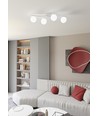 Opus 4 Vit/Opal taklampa - Ø15 cm, E14, 230V, utan ljuskälla