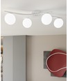 Opus 4 Vit/Opal taklampa - Ø15 cm, E14, 230V, utan ljuskälla
