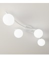 Opus 4 Vit/Opal taklampa - Ø15 cm, E14, 230V, utan ljuskälla