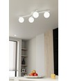 Opus 4 Vit/Opal taklampa - Ø15 cm, E14, 230V, utan ljuskälla