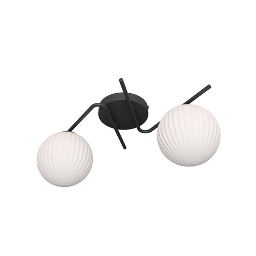 Vespa 2 Svart/Opal taklampa - Ø15 cm, E14, 230V, utan ljuskälla