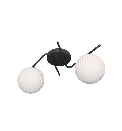 Vespa 2 Svart/Opal taklampa - Ø15 cm, E14, 230V, utan ljuskälla