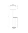 Hotell LP1 Grå golvlampa - Ø44 cm, E27, 230V, utan ljuskälla