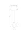 Pearl LP1 Beige golvlampa - Ø44 cm, E27, 230V, utan ljuskälla