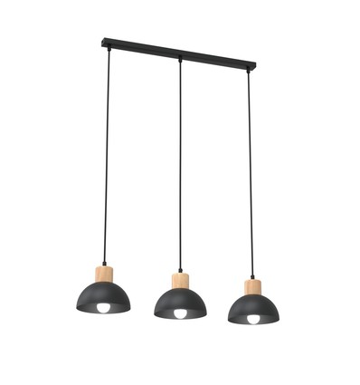 Seco 3 Svart taklampa - Ø18 cm, E27, 230V, utan ljuskälla