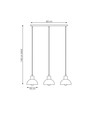 Seco 3 Svart taklampa - Ø18 cm, E27, 230V, utan ljuskälla