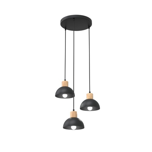 Seco 3 Svart Prem taklampa - Ø18 cm, E27, 230V, utan ljuskälla