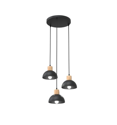 Seco 3 Svart Prem taklampa - Ø18 cm, E27, 230V, utan ljuskälla