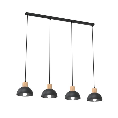 Seco 4 Svart taklampa - Ø18 cm, E27, 230V, utan ljuskälla