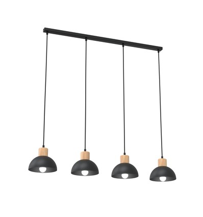 Seco 4 Svart taklampa - Ø18 cm, E27, 230V, utan ljuskälla