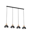 Seco 4 Svart taklampa - Ø18 cm, E27, 230V, utan ljuskälla
