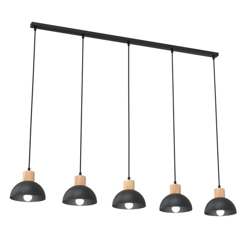 Seco 5 Svart taklampa - Ø18 cm, E27, 230V, utan ljuskälla