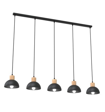 Seco 5 Svart taklampa - Ø18 cm, E27, 230V, utan ljuskälla