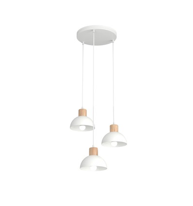 Seco 3 Vit Prem taklampa - Ø18 cm, E27, 230V, utan ljuskälla