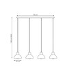 Seco 4 Vit taklampa - Ø18 cm, E27, 230V, utan ljuskälla