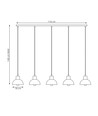 Seco 5 Vit taklampa - Ø18 cm, E27, 230V, utan ljuskälla