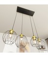 Nando 4 Svart/Guld pendellampa - Ø24 cm, E27, 230V, utan ljuskälla