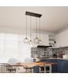 Nando 4 Svart/Guld pendellampa - Ø24 cm, E27, 230V, utan ljuskälla