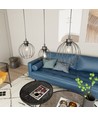 Nando 3 Svart pendellampa - Ø24 cm, E27, 230V, utan ljuskälla