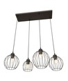 Nando 4 Svart pendellampa - Ø24 cm, E27, 230V, utan ljuskälla