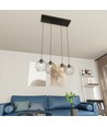 Nando 4 Svart pendellampa - Ø24 cm, E27, 230V, utan ljuskälla