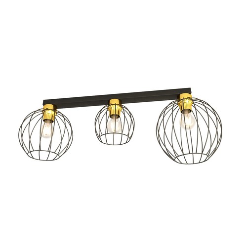 Nest 3 Svart/Guld taklampa - Ø24 cm, E27, 230V, utan ljuskälla