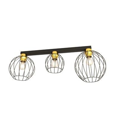 Nest 3 Svart/Guld taklampa - Ø24 cm, E27, 230V, utan ljuskälla