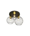 Nest 3PREM Svart/Guld taklampa - Ø24 cm, E27, 230V, utan ljuskälla