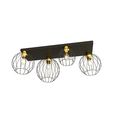 Nest 4 Svart/Guld taklampa - Ø24 cm, E27, 230V, utan ljuskälla