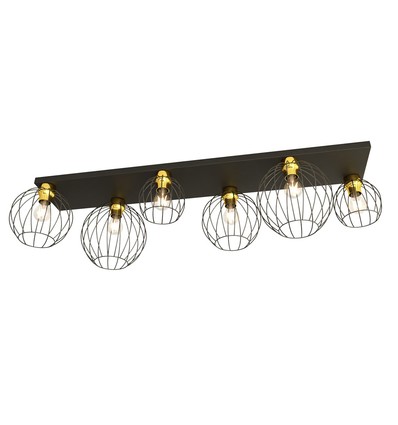 Nest 6 Svart/Guld taklampa - Ø24 cm, E27, 230V, utan ljuskälla