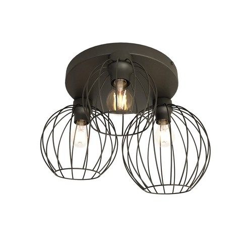 Nest 3PREM Svart taklampa - Ø24 cm, E27, 230V, utan ljuskälla