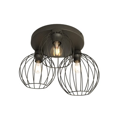 Nest 3PREM Svart taklampa - Ø24 cm, E27, 230V, utan ljuskälla
