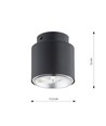 Nano 1 Svart taklampa - GU10 AR111, 230V, utan ljuskälla