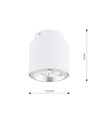 Nano 1 Vit taklampa - GU10 AR111, 230V, utan ljuskälla