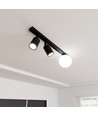 Baster 3 Svart taklampa - Ø14 cm, GU10 & E14, 230V, utan ljuskälla