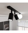 Baster 3 Svart taklampa - Ø14 cm, GU10 & E14, 230V, utan ljuskälla