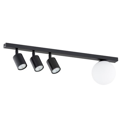 Baster 4 Svart taklampa - Ø14 cm, GU10 & E14, 230V, utan ljuskälla