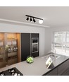 Baster 4 Svart taklampa - Ø14 cm, GU10 & E14, 230V, utan ljuskälla
