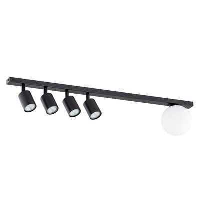 Baster 5 Svart taklampa - Ø14 cm, GU10 & E14, 230V, utan ljuskälla