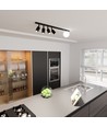 Baster 5 Svart taklampa - Ø14 cm, GU10 & E14, 230V, utan ljuskälla