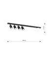 Baster 5 Svart taklampa - Ø14 cm, GU10 & E14, 230V, utan ljuskälla