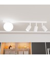 Baster 4 Vit taklampa - Ø14 cm, GU10 & E14, 230V, utan ljuskälla
