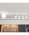 Baster 5 Vit taklampa - Ø14 cm, GU10 & E14, 230V, utan ljuskälla