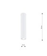 Tecno 1M Vit taklampa - GU10, 230V, utan ljuskälla