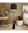 Aspen LP1 Svart/Vit golvlampa - Ø35 cm, E27, 230V, utan ljuskälla
