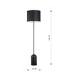 Aspen LP1 Svart/Vit golvlampa - Ø35 cm, E27, 230V, utan ljuskälla