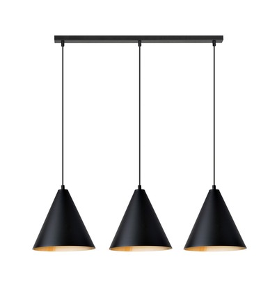 Rebel 3 Svart/Guld pendellampa - Ø23,5 cm, E27, 230V, utan ljuskälla