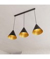Rebel 3 Svart/Guld pendellampa - Ø23,5 cm, E27, 230V, utan ljuskälla